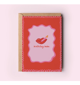 The Shelley Society Birthday Babe Lipstick Card