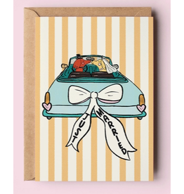 The Shelley Society Just Married Dogs Wedding Card