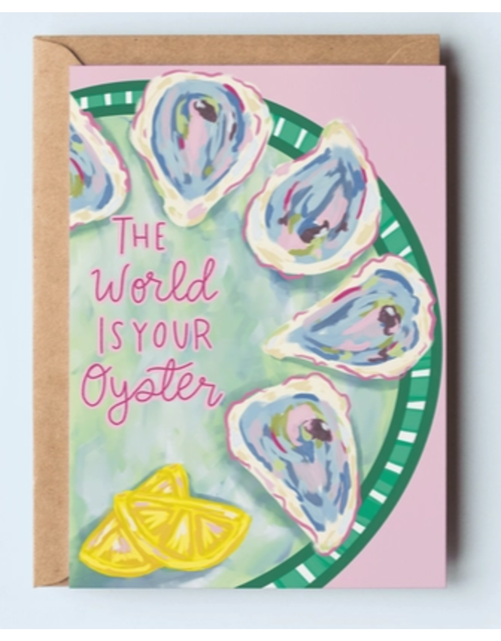 The Shelley Society World is Your Oyster Plate Card