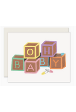 Slightly Stationery Baby Blocks Card