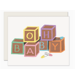 Slightly Stationery Baby Blocks Card