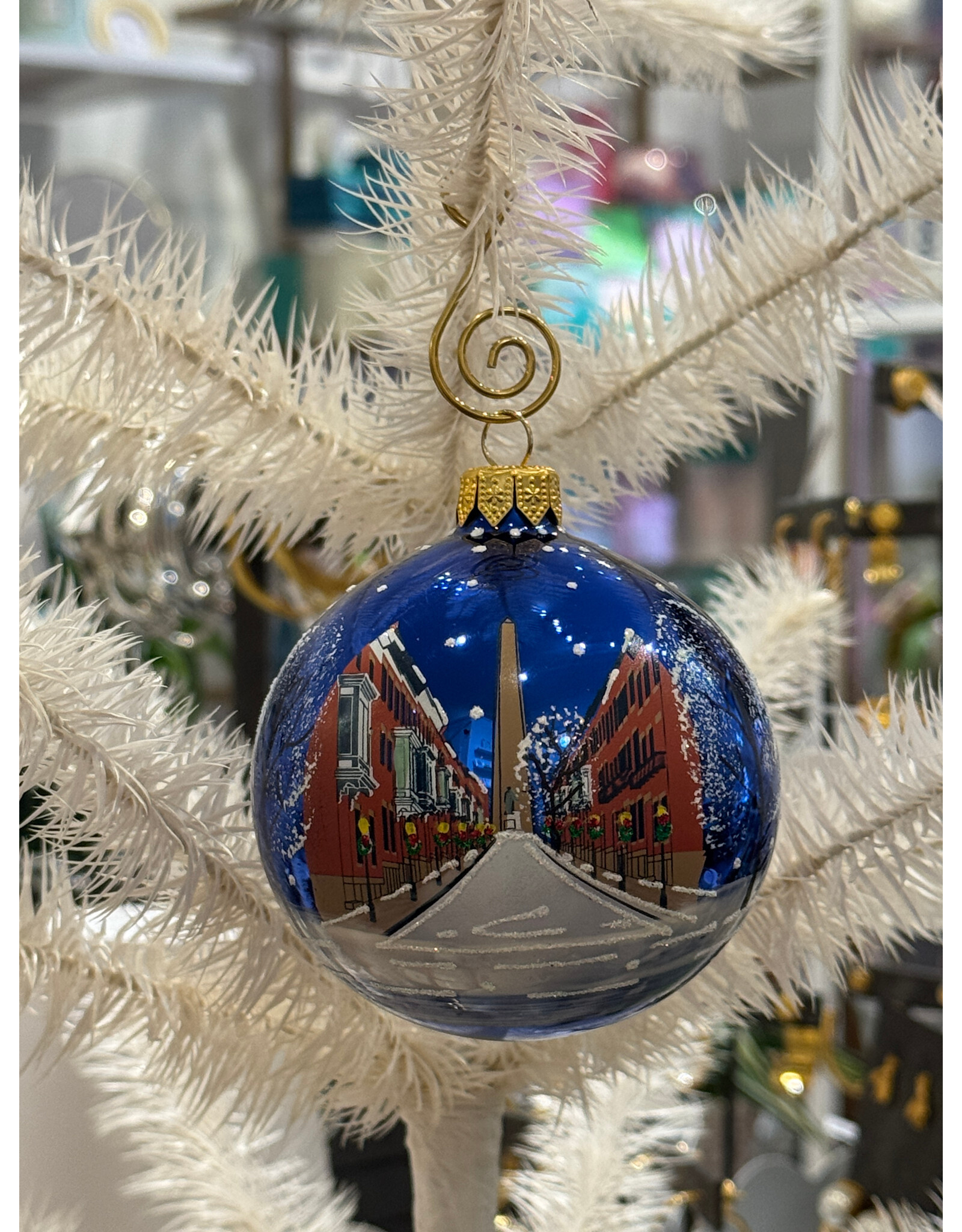 Decor Shop at Junebug Hand Painted Monument Globe Ornament