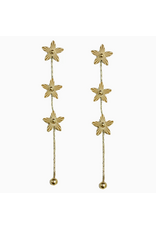 Accessories Shop at Junebug Gold Flower Duster Earrings
