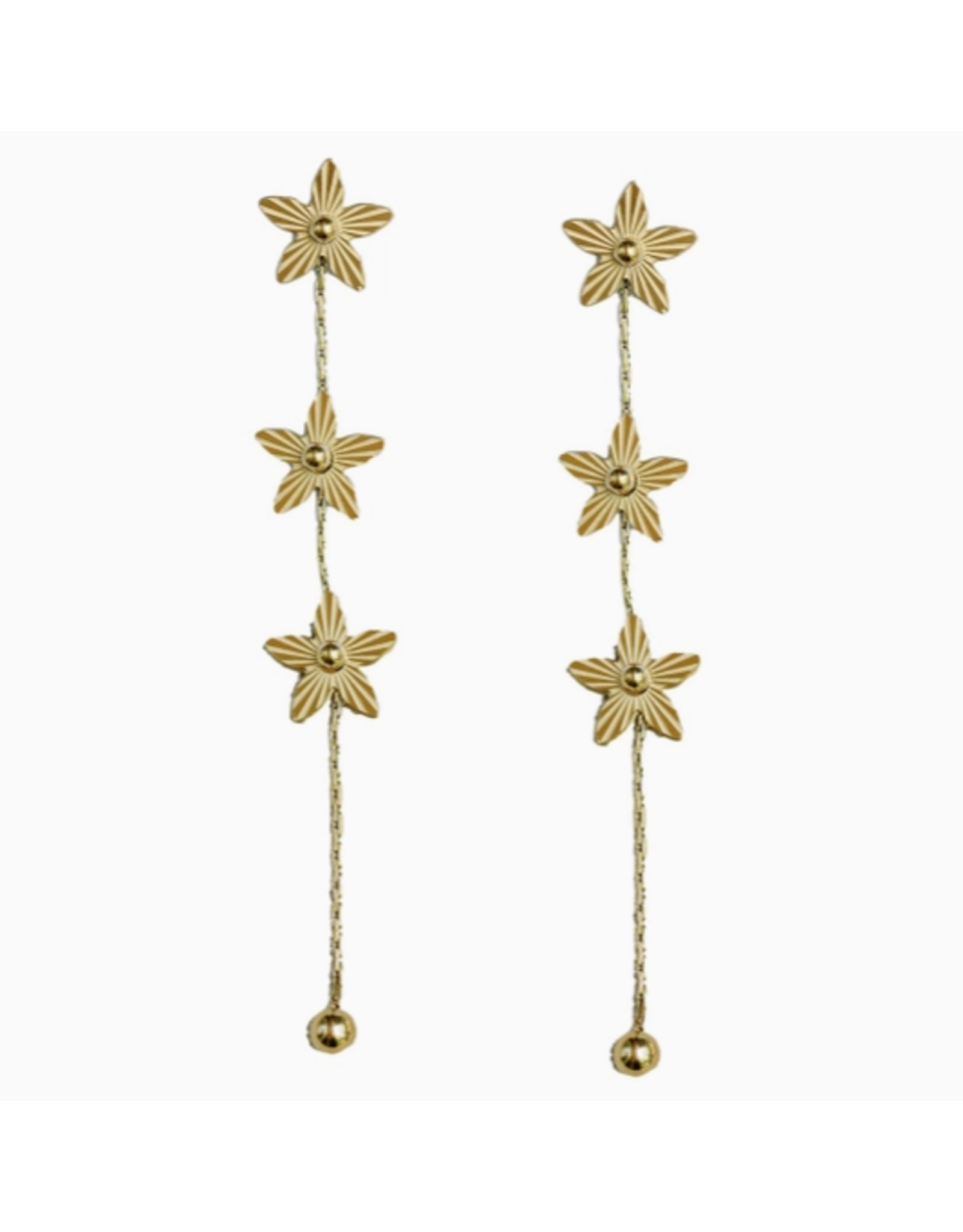 Accessories Shop at Junebug Gold Flower Duster Earrings