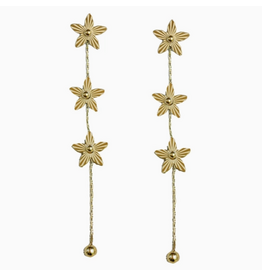 Accessories Shop at Junebug Gold Flower Duster Earrings