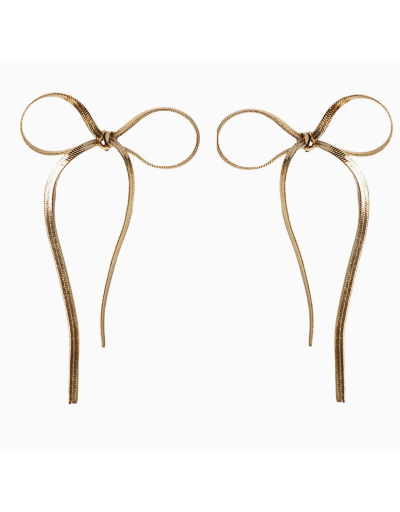 Accessories Shop at Junebug Maxi Gold Duster Bow Earrings