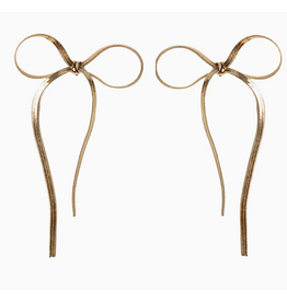 Accessories Shop at Junebug Maxi Gold Duster Bow Earrings