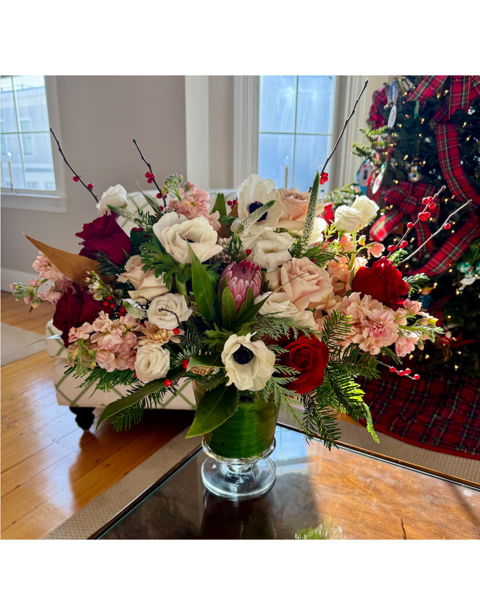Junebug Full Bloom Holiday Arrangement