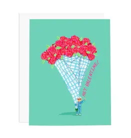 Ramus & Co Hey Valentine Bouquet Card
