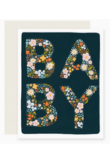 Slightly Stationery Floral Baby Letters Card