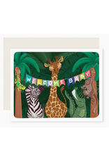 Slightly Stationery Jungle Welcome Baby Shower Card