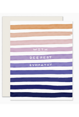Slightly Stationery Sympathy Stripes Card
