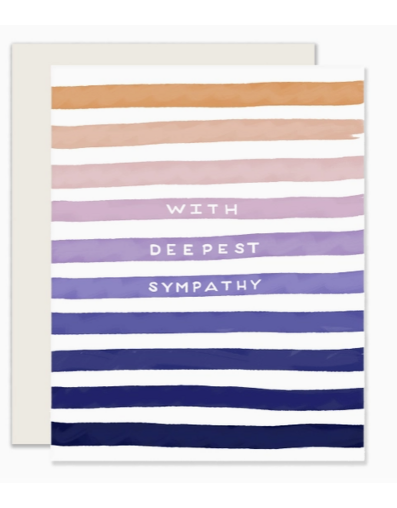 Slightly Stationery Sympathy Stripes Card