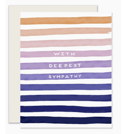Slightly Stationery Sympathy Stripes Card
