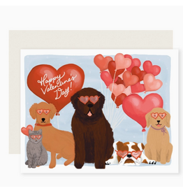 Slightly Stationery Valentine's Dog Lineup Card