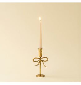 Decor Shop at Junebug Bow Forged Taper Candle Holder in Bronze Gold