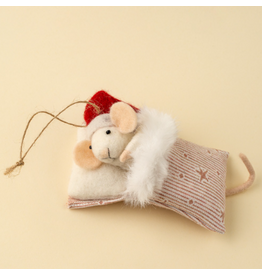 Decor Shop at Junebug Sleepy Time Sally Wool Felt Holiday Mouse