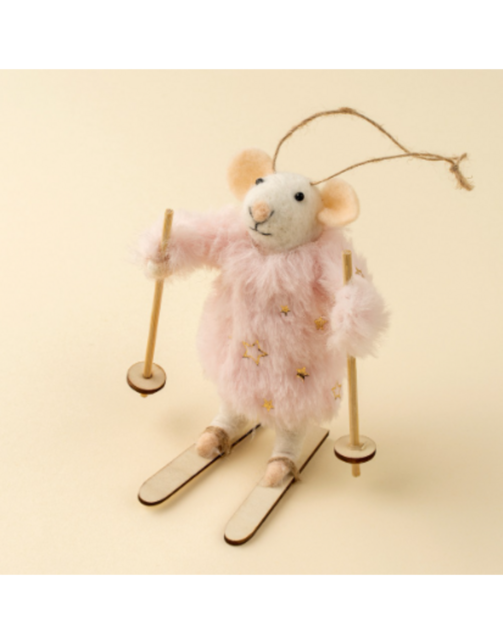 Decor Shop at Junebug Skiing Sophie Wool Felt Mouse