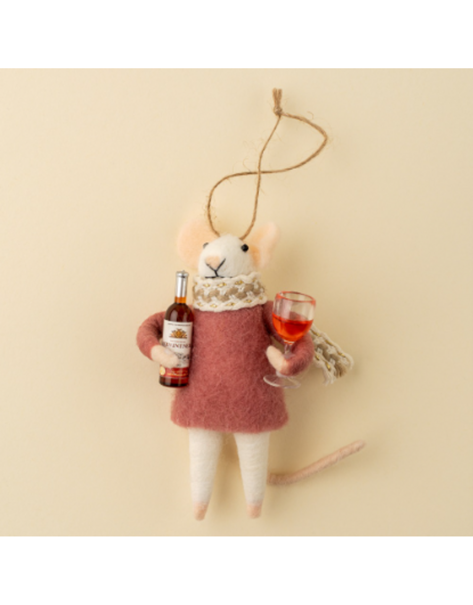 Decor Shop at Junebug Merlot Millie Wool Felt Mouse