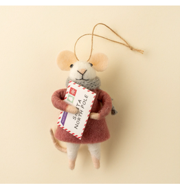 Decor Shop at Junebug Letter to Santa Lucy Wool Felt Holiday Mouse