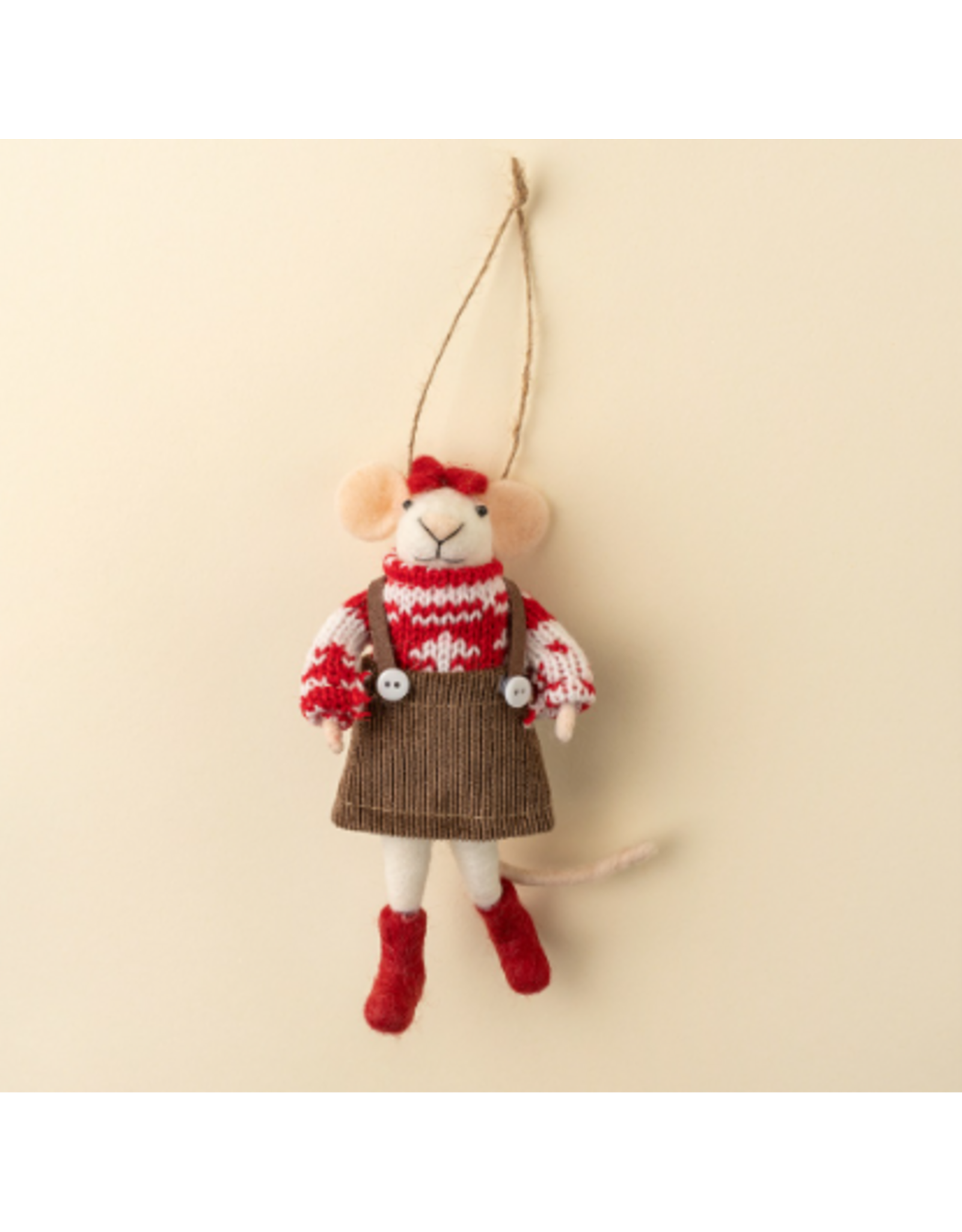Decor Shop at Junebug Merry Mabel Wool Felt Holiday Mouse