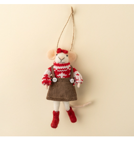 Decor Shop at Junebug Merry Mabel Wool Felt Holiday Mouse