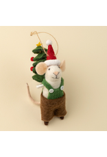 Decor Shop at Junebug Tree Toting Tom Wool Felt Holiday Mouse