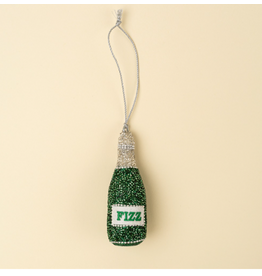 Decor Shop at Junebug Beaded Champagne Fizz Bottle Ornament