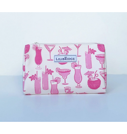 Lilibridge Pink Cocktails Makeup Bag by Lilibridge