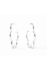 Julie Vos Gardenia Hoop Earring in Silver by Julie Vos