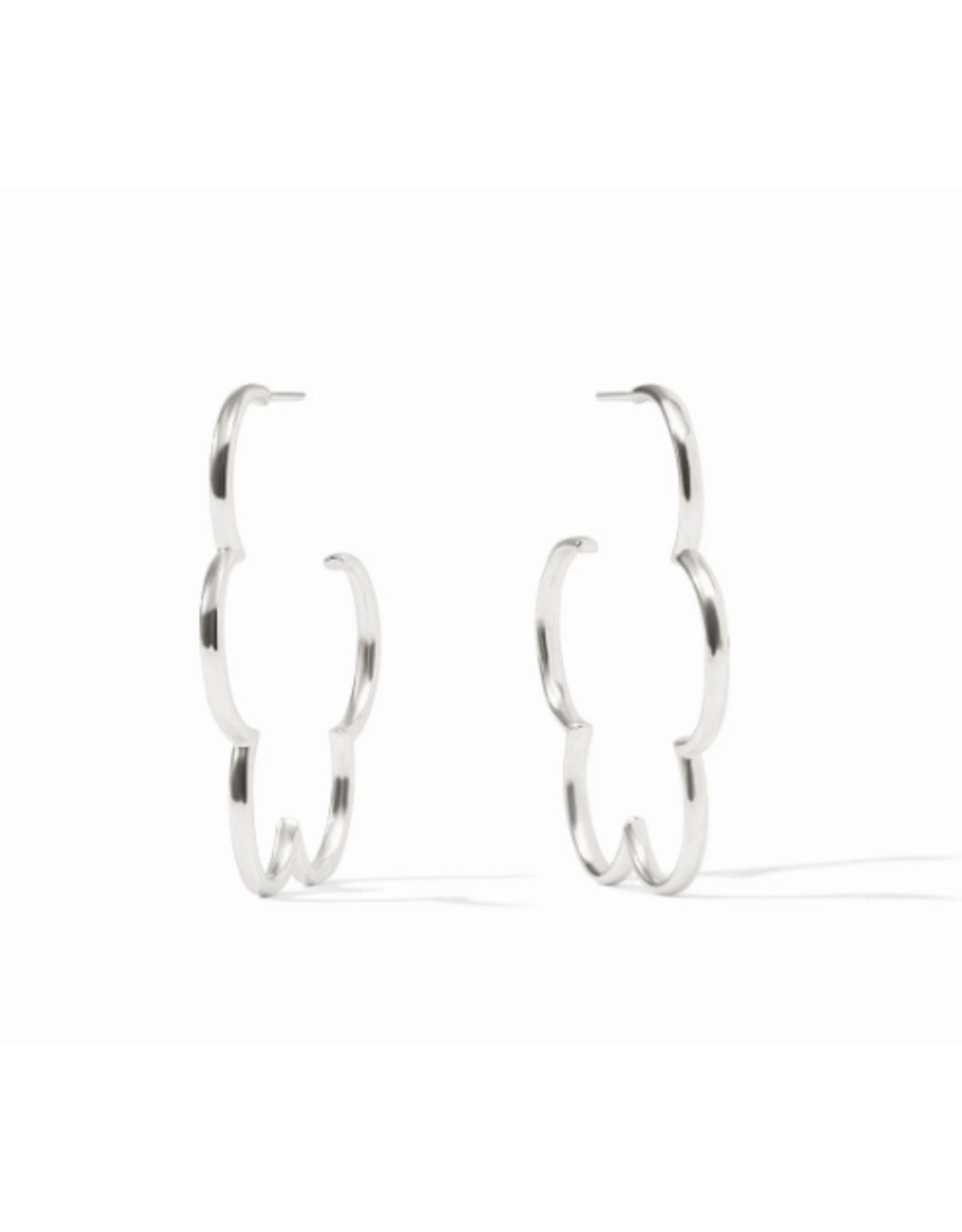 Julie Vos Gardenia Hoop Earring in Silver by Julie Vos