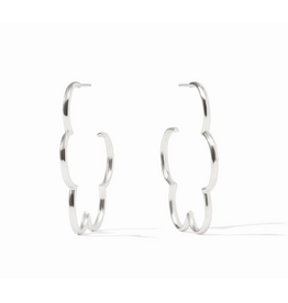 Julie Vos Gardenia Hoop Earring in Silver by Julie Vos
