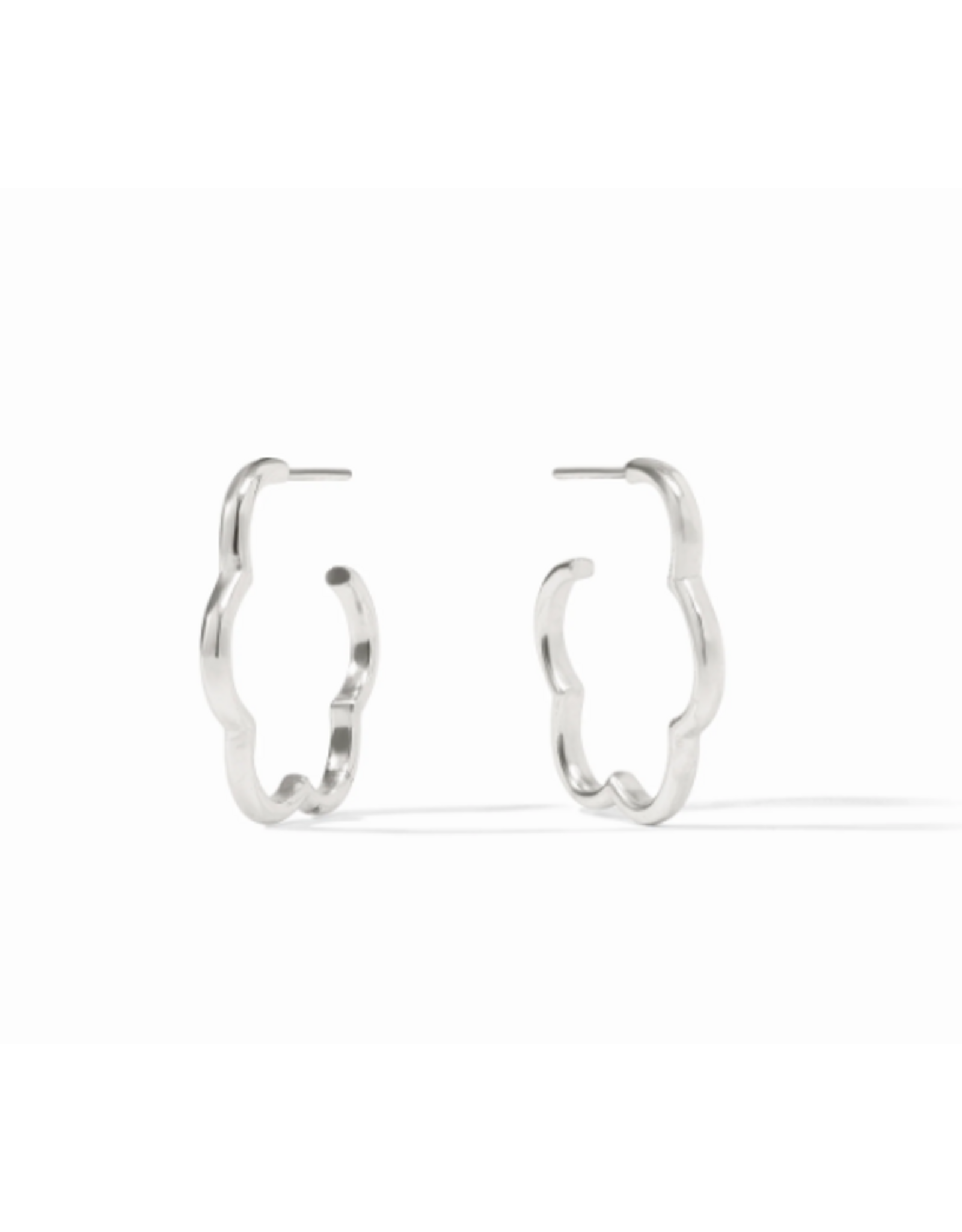 Julie Vos Gardenia Hoop Earring in Silver by Julie Vos