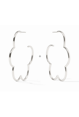 Julie Vos Gardenia Hoop Earring in Silver by Julie Vos