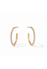 Julie Vos Windsor Hoop Earring in Crystal by Julie Vos