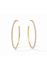 Julie Vos Windsor Hoop Earring in Crystal by Julie Vos