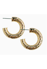Accessories Shop at Junebug Hammered Gold Hoop Earrings