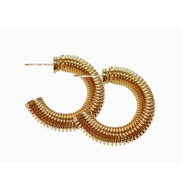 Accessories Shop at Junebug Coil Minimalist Hoop in Gold