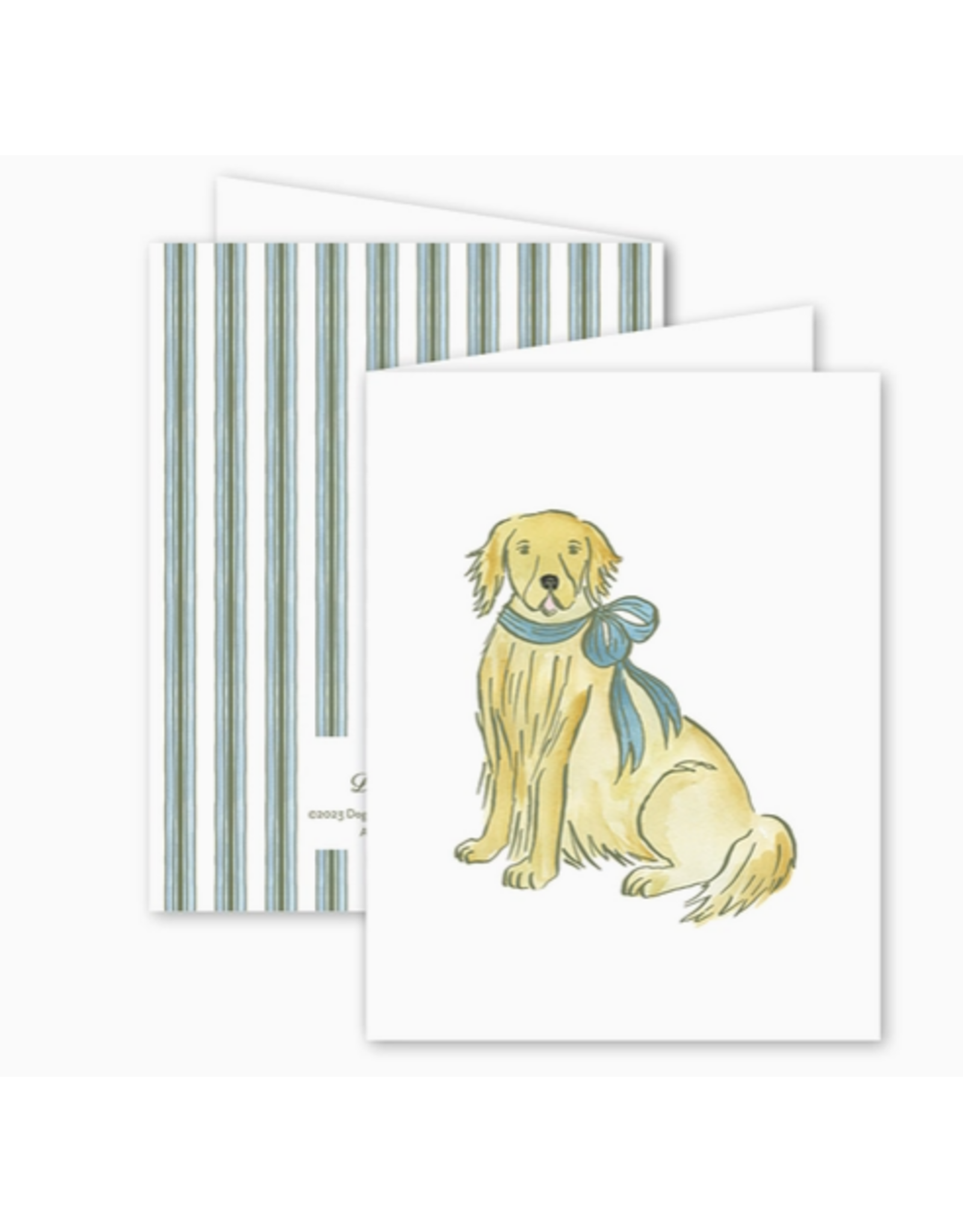 Dogwood Hill Quincy's Cottage Golden Retriever Card