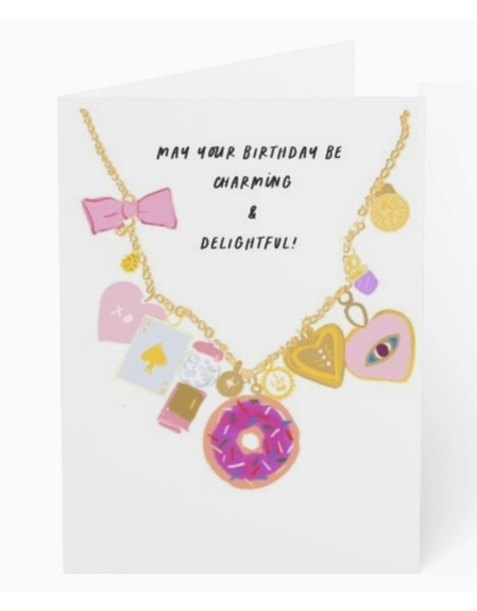 Rebecca Illustrated Charm Necklace Birthday Card