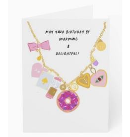 Rebecca Illustrated Charm Necklace Birthday Card