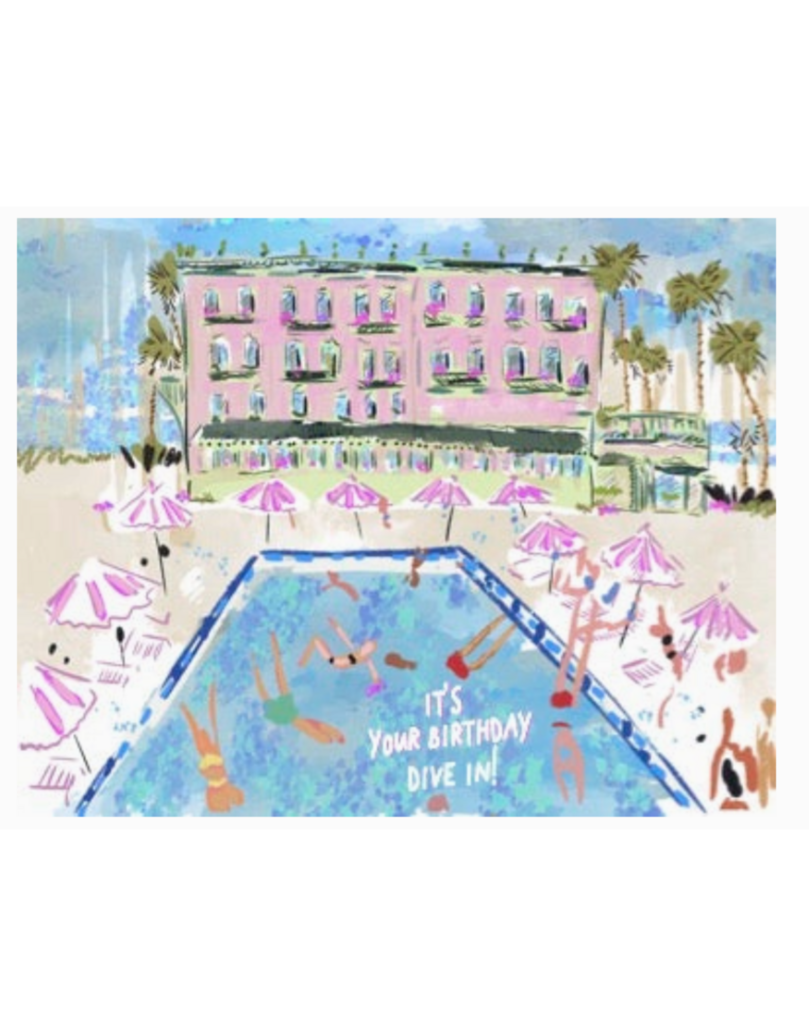 Rebecca Illustrated Dive In Birthday Card