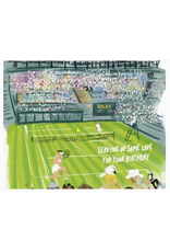 Rebecca Illustrated Serving Up Love Tennis Birthday Card