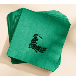 One and Only Paper Green Alligator Cocktail Napkins