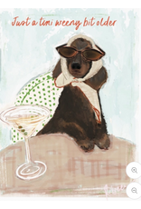 Rebecca Illustrated Tini Weeny Bit Older Dog Birthday Card