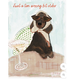 Rebecca Illustrated Tini Weeny Bit Older Dog Birthday Card