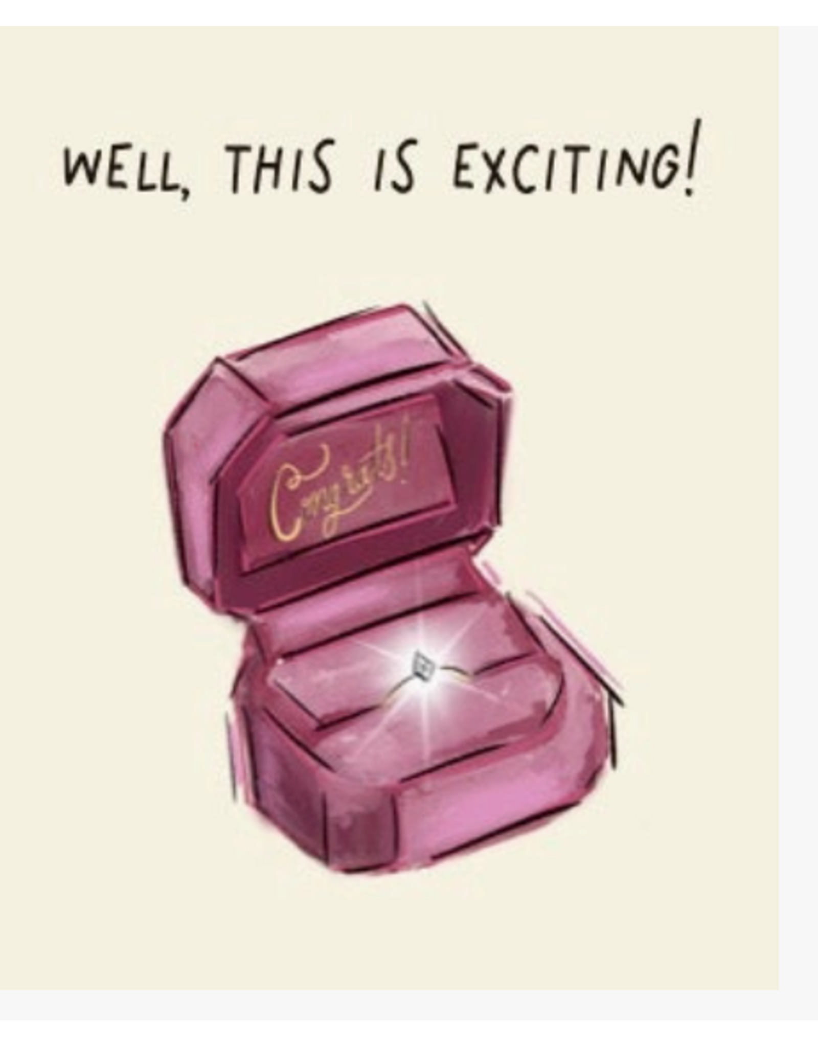 Rebecca Illustrated This is Exciting Engagement Card