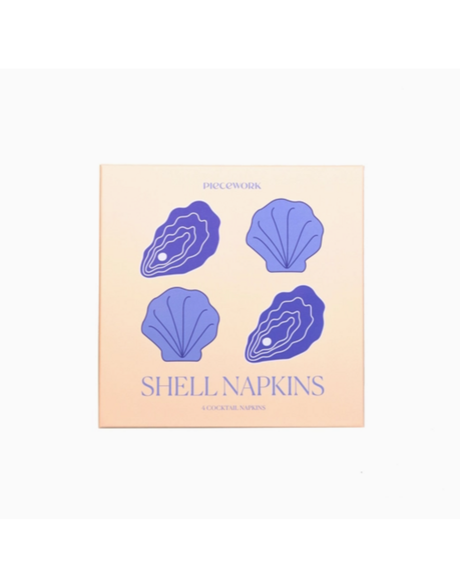 Piecework Puzzles Shell Cocktail Napkins - Set of 4