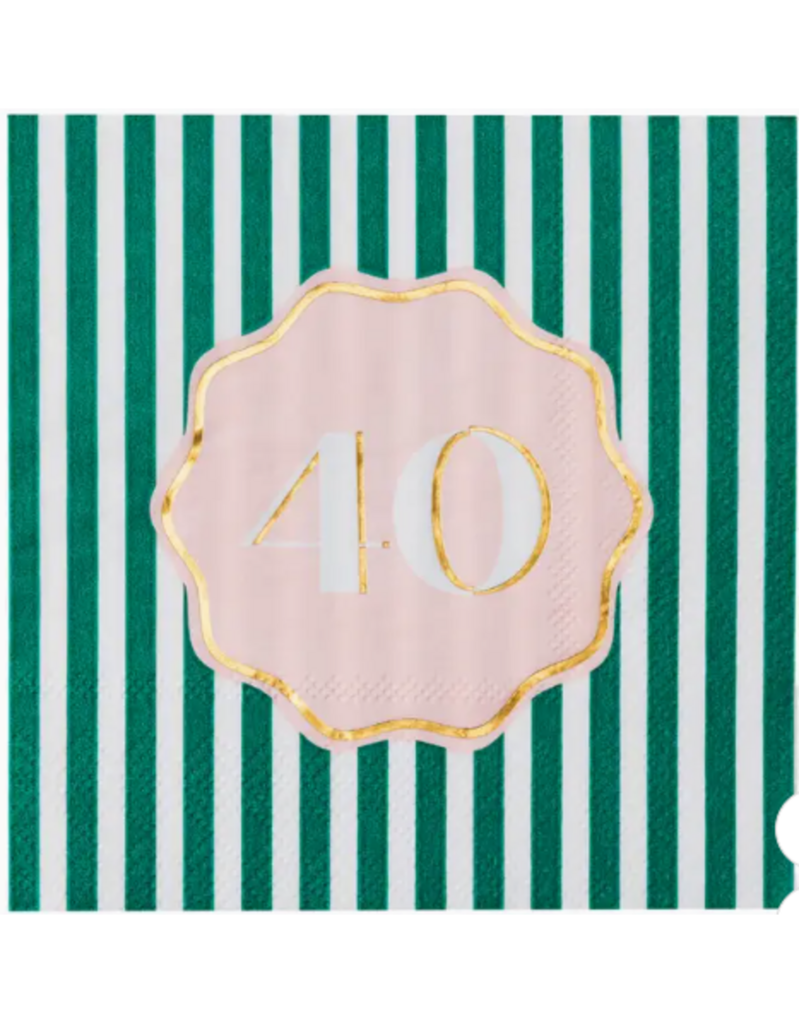 Bonjour Fete 40th Birthday Cocktail Napkins
