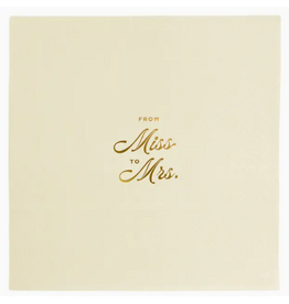 Emergency Confetti Miss to Mrs Cocktail Napkins